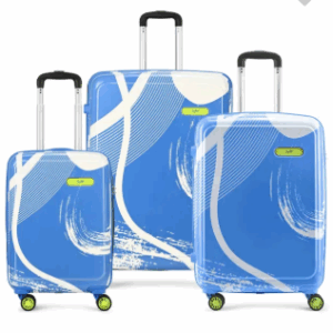 Sky Bags Hard Body Set of 3 Luggage 8 Wheels - Splash - Blue