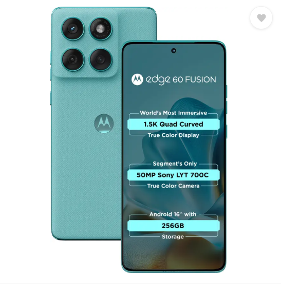 MOTOROLA Edge 60 Fusion 5G (PANTONE Amazonite, 256 GB) (8 GB RAM)
