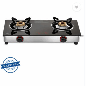 Butterfly Prime Glass Manual Gas Stove (2 Burners)