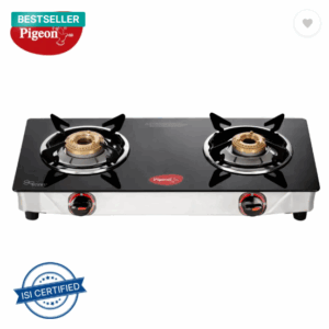 Pigeon Popular Cooktop Glass Manual Gas Stove (2 Burners)