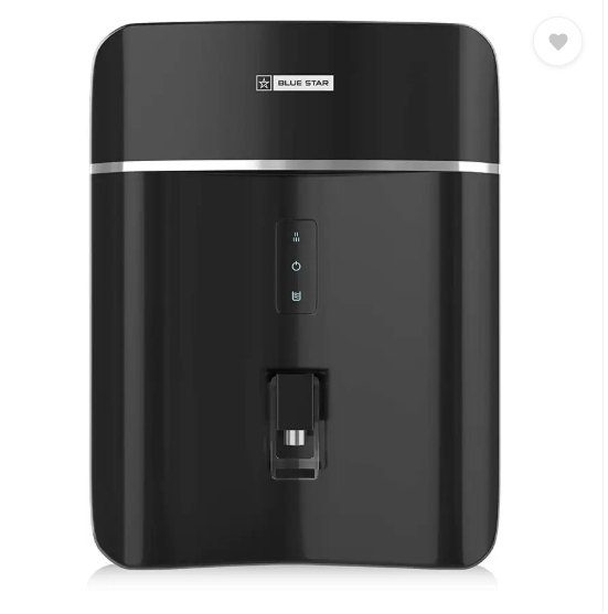 Blue Star Opulus 8 L RO + UV + UF + IBT + Alkaline Water Purifier Suitable for all - Borewell, Tanker, Municipality Water (Black)