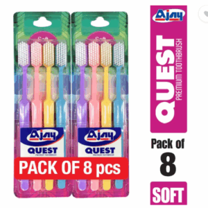 Ajay Quest Offer Pack of 8 Pcs (Soft) Soft Toothbrush (Pack of 8)